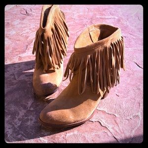 Frye Fringe Booties